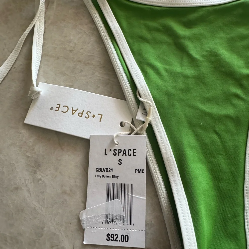 L*SPACE Levy Bikini Bottom bitsy in‎ palm cream